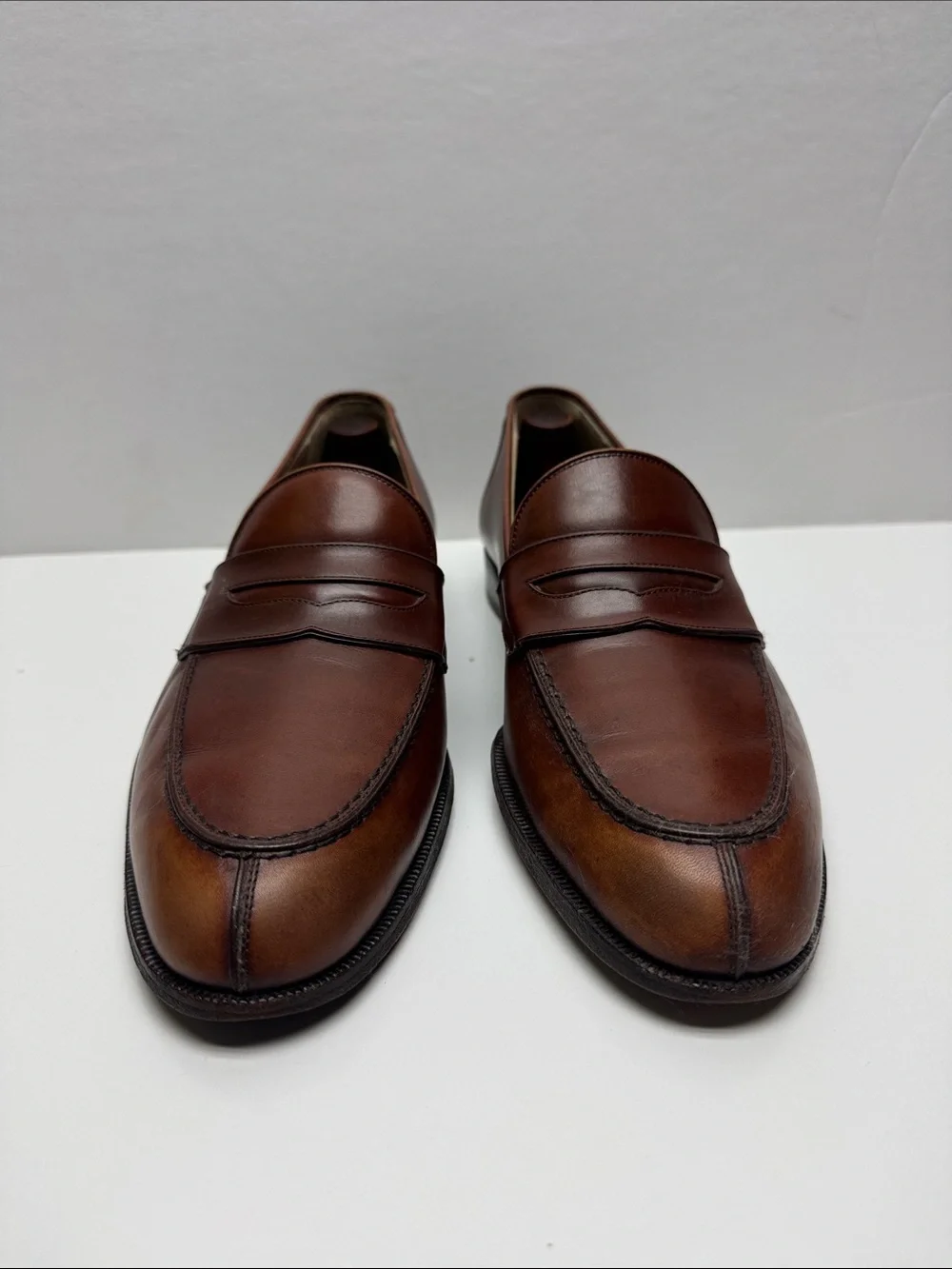 Gucci Men's Classic Brown Leather Penny Loafers